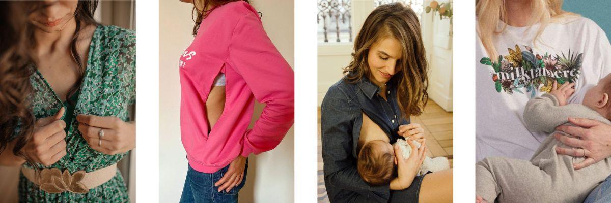 MAMA Lot de 2 tops d'allaitement Before & After