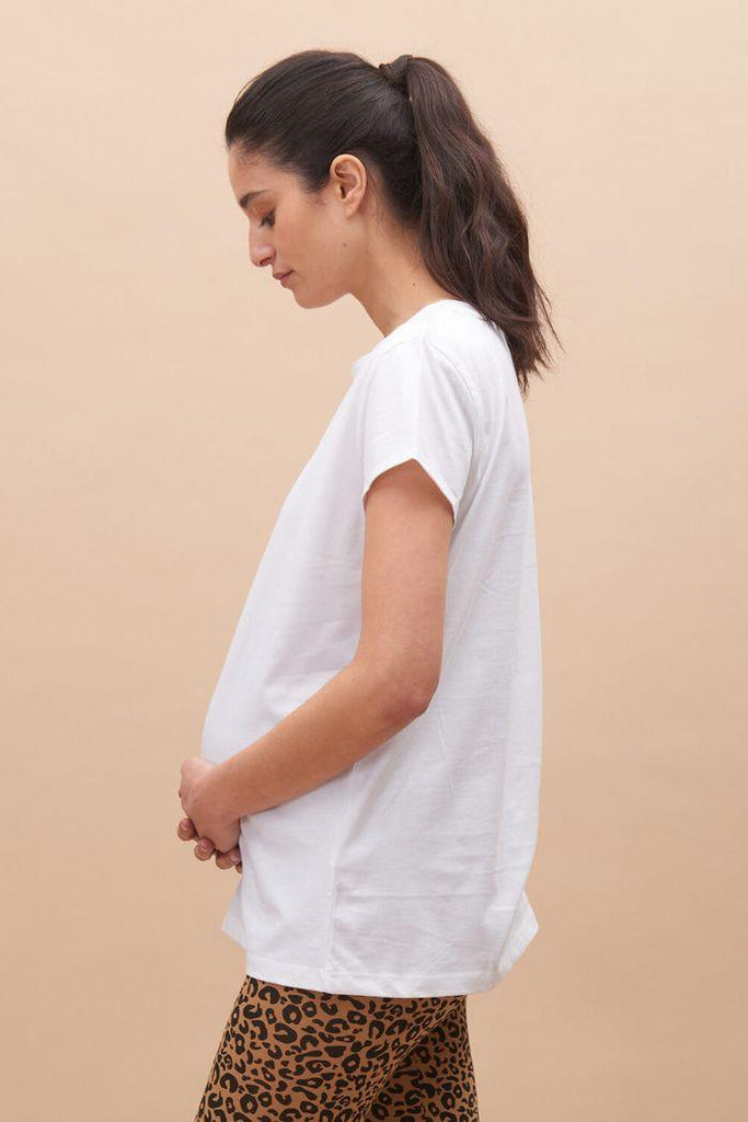 T-shirt Grossesse en coton bio - Blanc - Mummy Nantes
