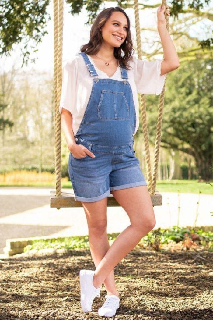 Short en jean de maternité outlet