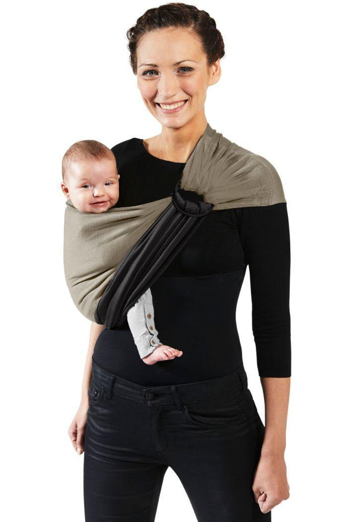 La Petite Echarpe Sans Nœud - Sling Réversible - Anthracite, Olive - Mummy Nantes
