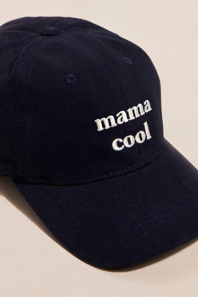 Casquette brodé "mama Cool" - Charbon - Mummy Nantes