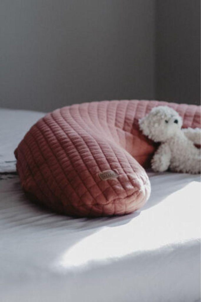 Coussin Grossesse & Allaitement - Fleur de coton - Brick - Mummy Nantes