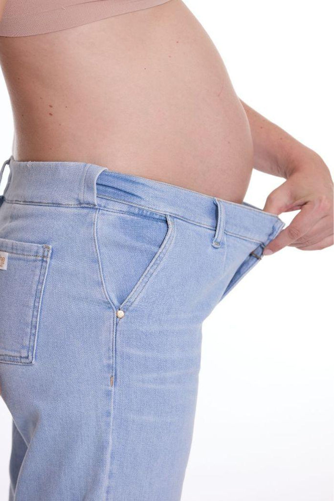 Jean de grossesse Wide Leg - Light blue - Mummy Nantes