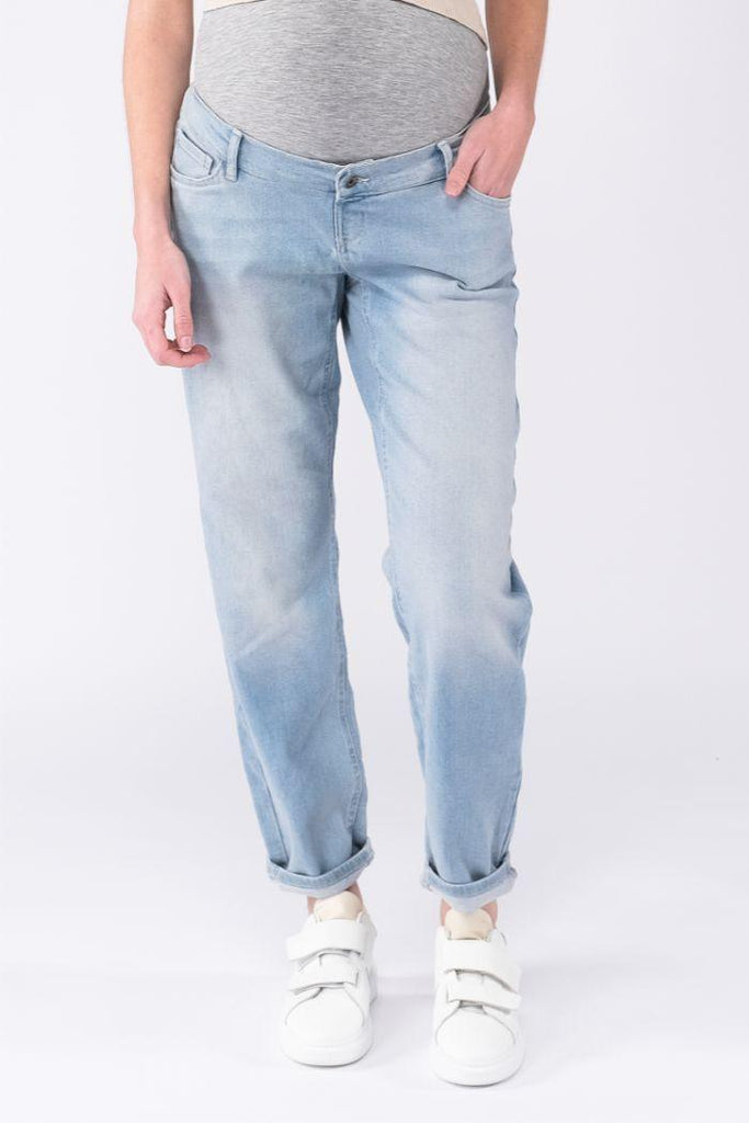 Jean de Grossesse Mom Fit Norah - Bleu clair - Mummy Nantes