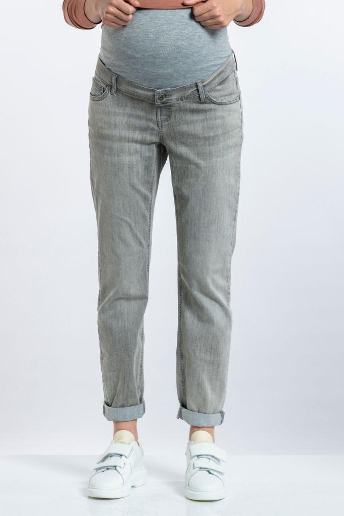 Jean de Grossesse Mom Fit Norah - Gris - Mummy Nantes