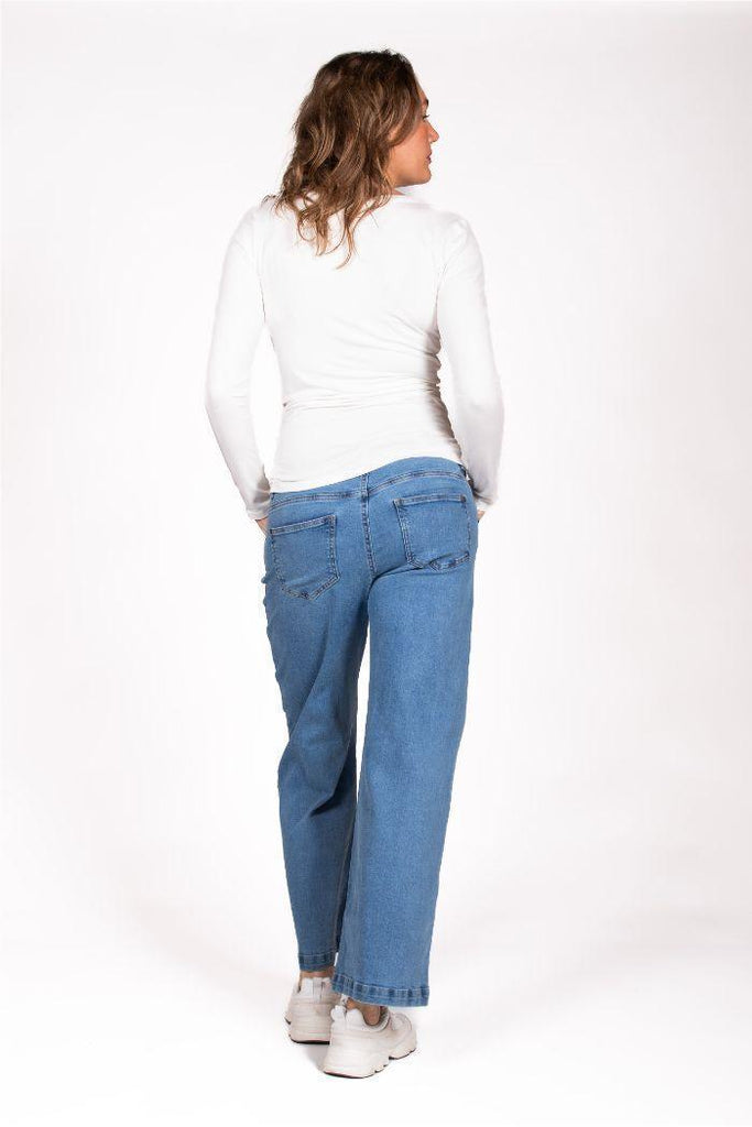 Jean Grossesse Wide Leg - Used Wash - Mummy Nantes