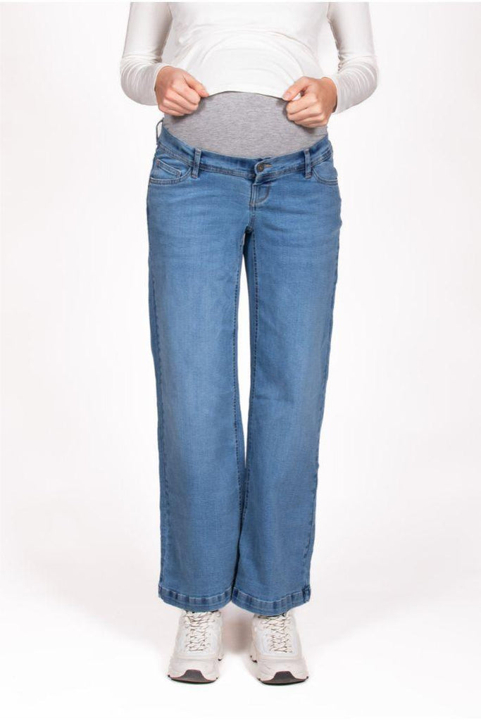 Jean Grossesse Wide Leg - Used Wash - Mummy Nantes