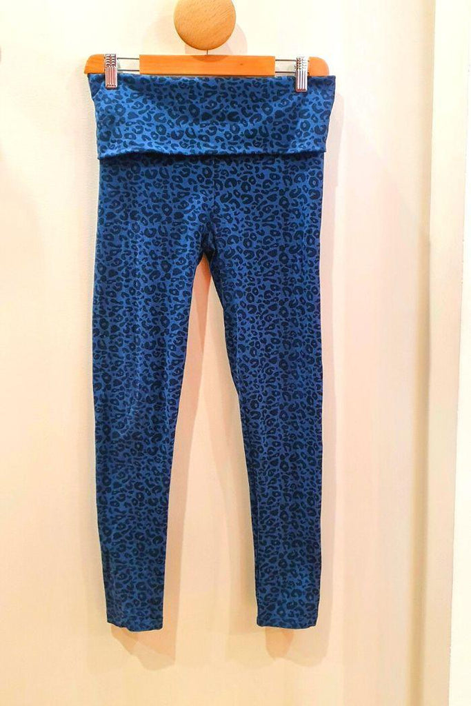 Legging Grossesse Léopard Bleu - Occasion - Taille L - Mummy Nantes