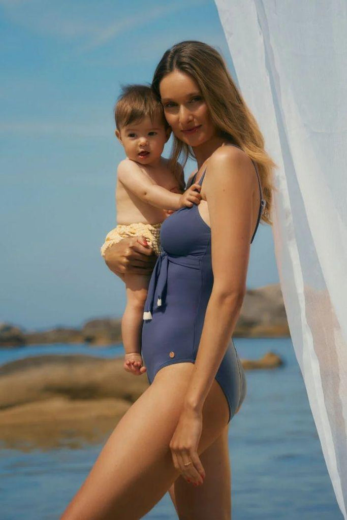 Maillot de Bain Grossesse Manitoba - Indigo - Mummy Nantes
