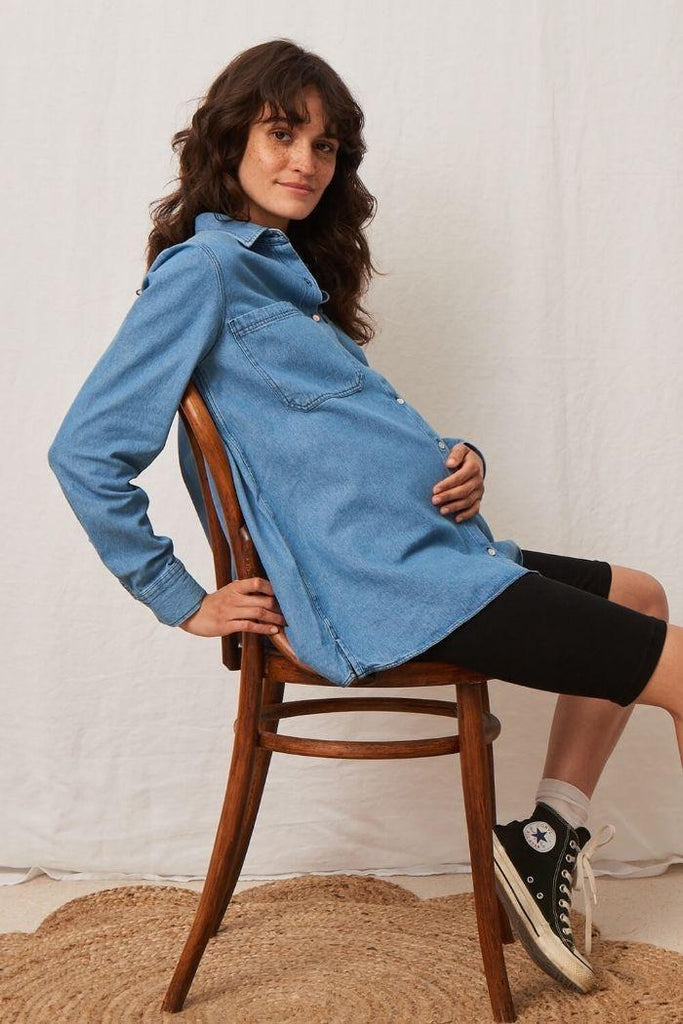 Chemise de Grossesse June - Denim - Mummy Nantes
