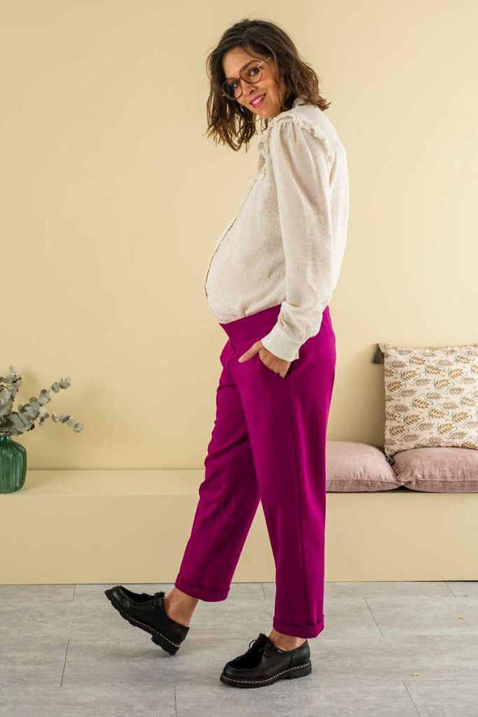 Pantalon de Grossesse Jimmy - Prune - Mummy Nantes