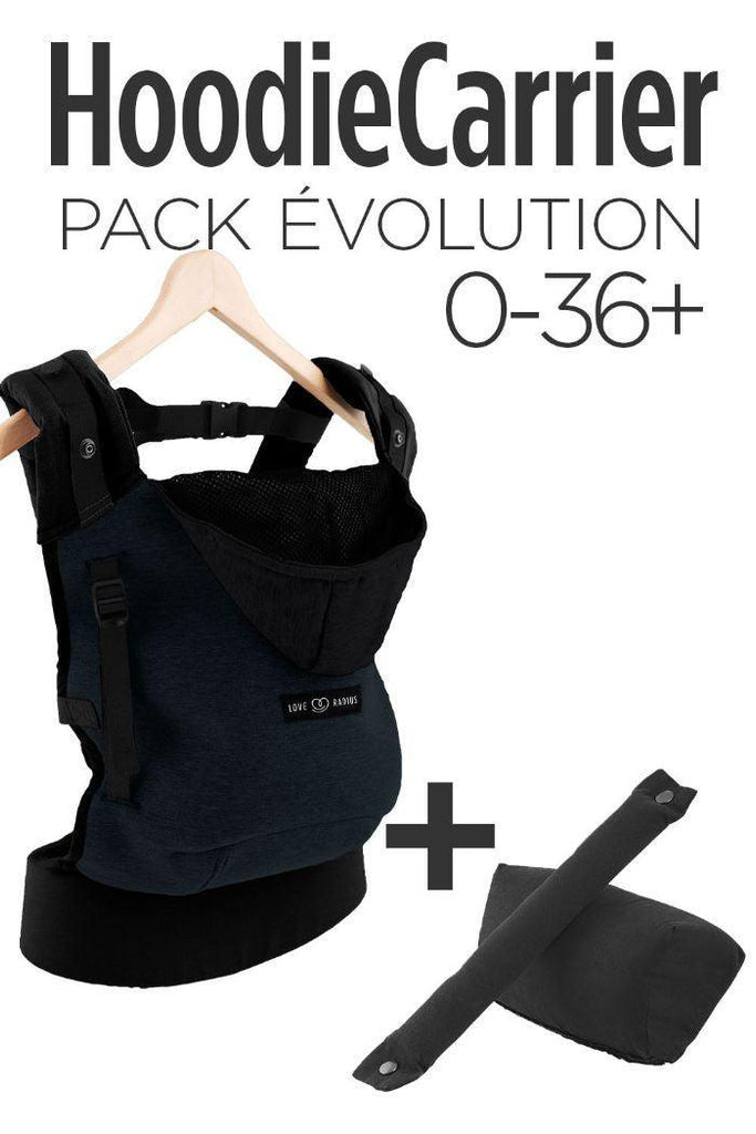 Porte-bébé physiologique HoodieCarrier Black Forest | 0m+ - Mummy Nantes