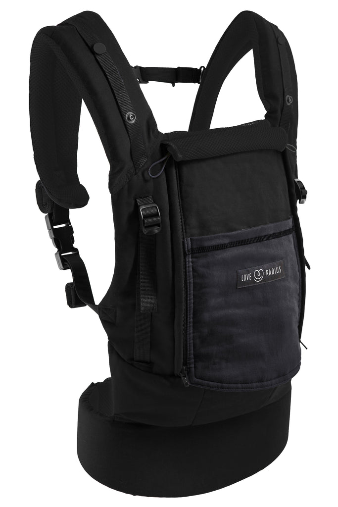 Porte-Bébé PhysioCarrier Noir poche Anthracite | 0m+ - Mummy Nantes