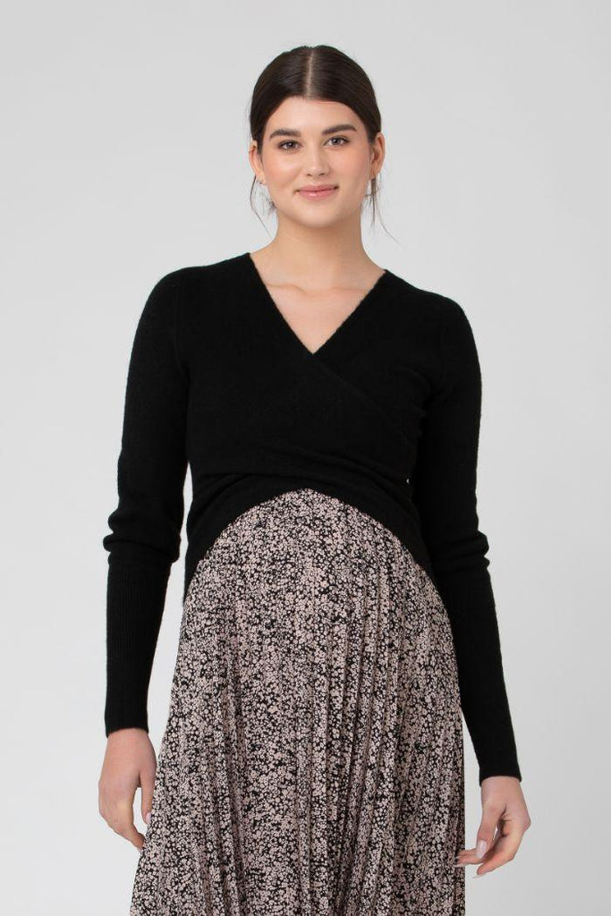 Pull Grossesse & Allaitement Willa - Noir - Mummy Nantes