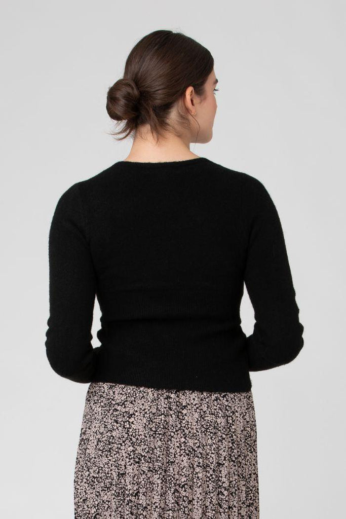 Pull Grossesse & Allaitement Willa - Noir - Mummy Nantes