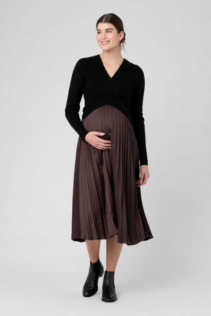 Pull Grossesse & Allaitement Willa - Noir - Mummy Nantes