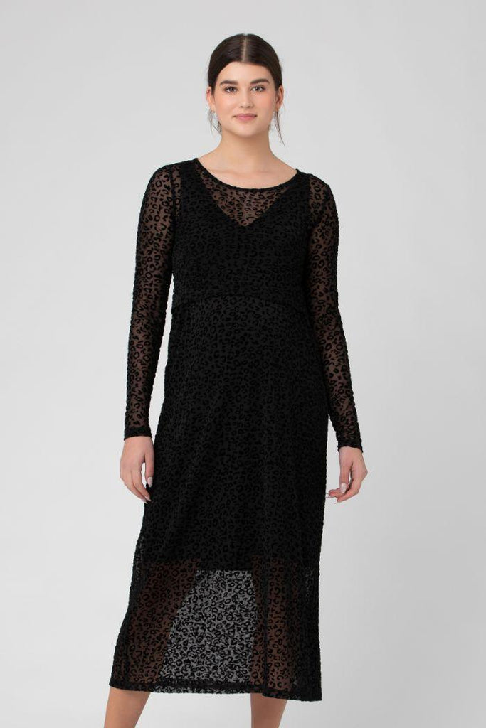 Robe Grossesse et Allaitement Léo - Noir - Mummy Nantes