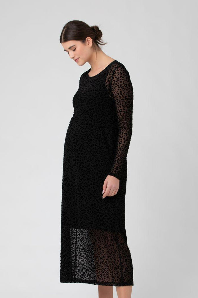 Robe Grossesse et Allaitement Léo - Noir - Mummy Nantes