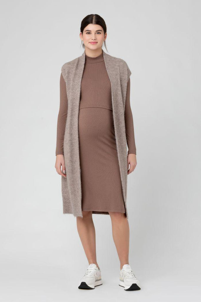 Robe Grossesse et Allaitement 2 pièces Ruby - Moka - Mummy Nantes