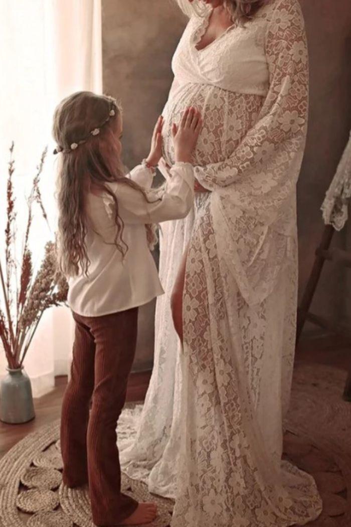 Robe Grossesse Shooting Photo Dentelle – Mummy Nantes