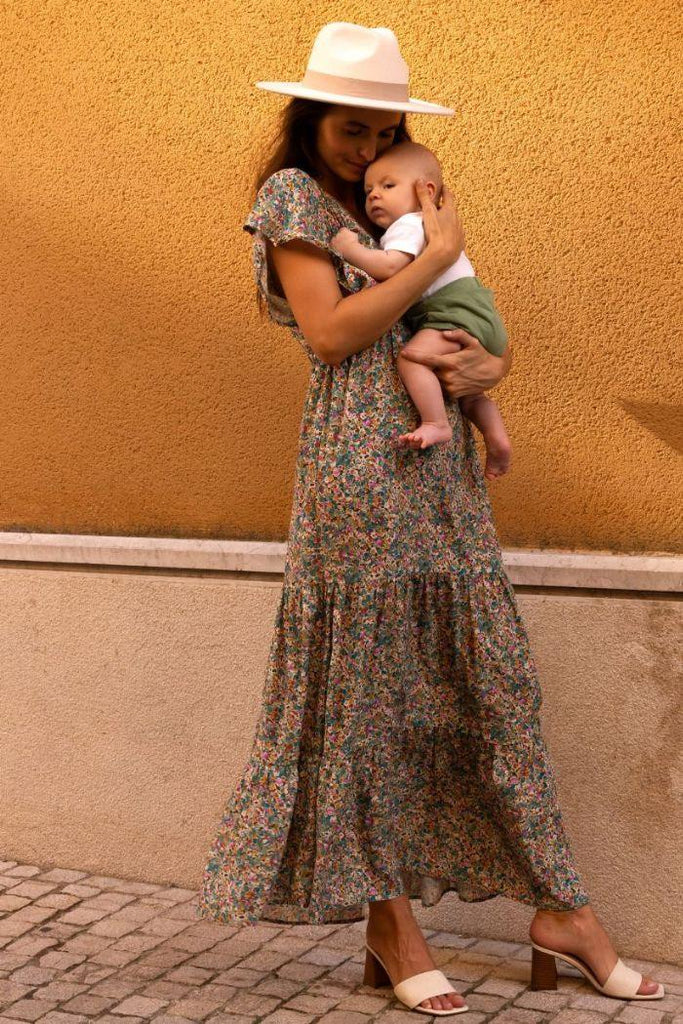 Robe longue Grossesse & Allaitement - Victoria - Mummy Nantes