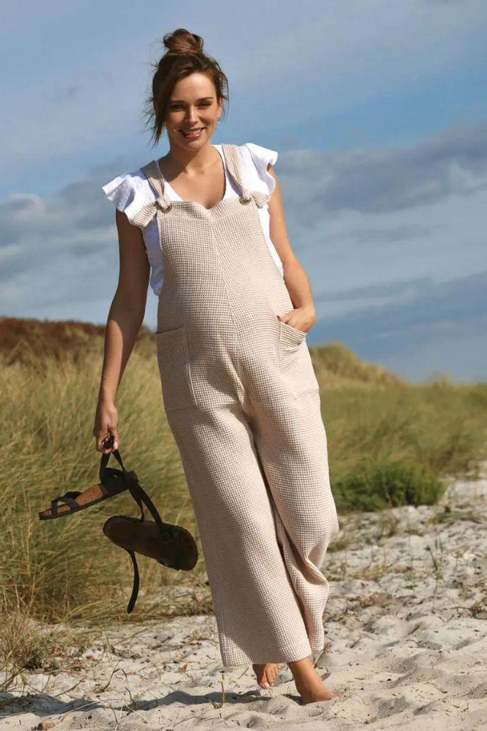 Salopette Grossesse & Allaitement Maya - Beige - Mummy Nantes