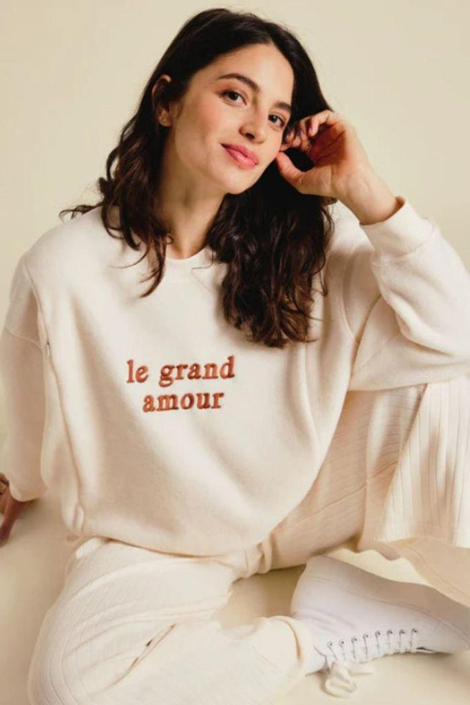 Sweat Allaitement Le Grand Amour - Crème - Mummy Nantes