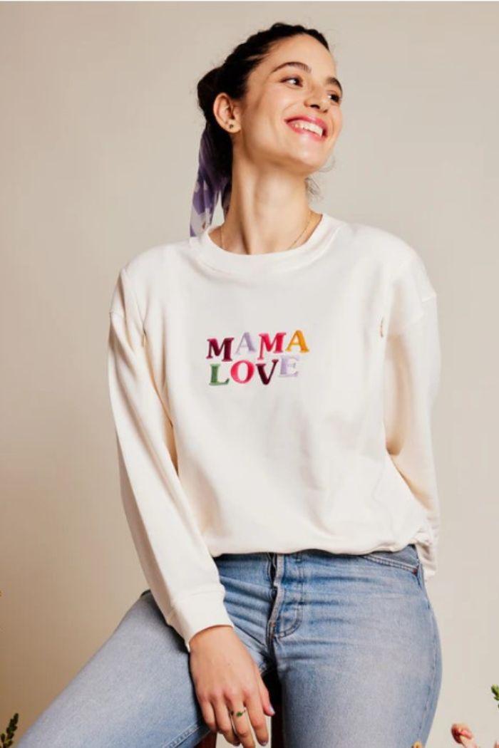 Le sweat Club Love love love femme en coton bio - rose – émoi émoi