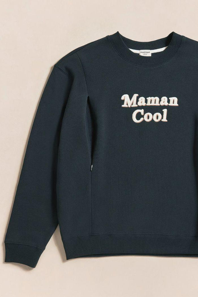 Sweat Allaitement Maman Cool - Charbon - Mummy Nantes