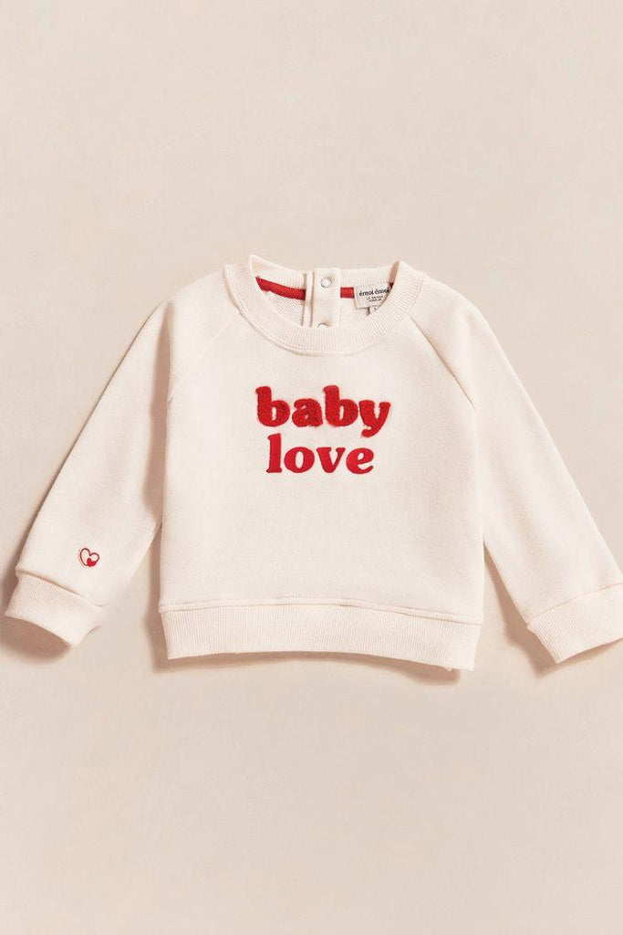 Sweat bébé brodé "Baby Love" - Taille 6 mois - Mummy Nantes
