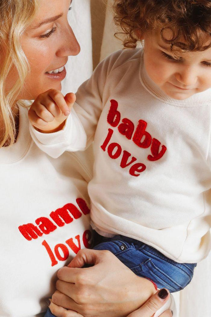 Sweat bébé brodé "Baby Love" - Taille 6 mois - Mummy Nantes