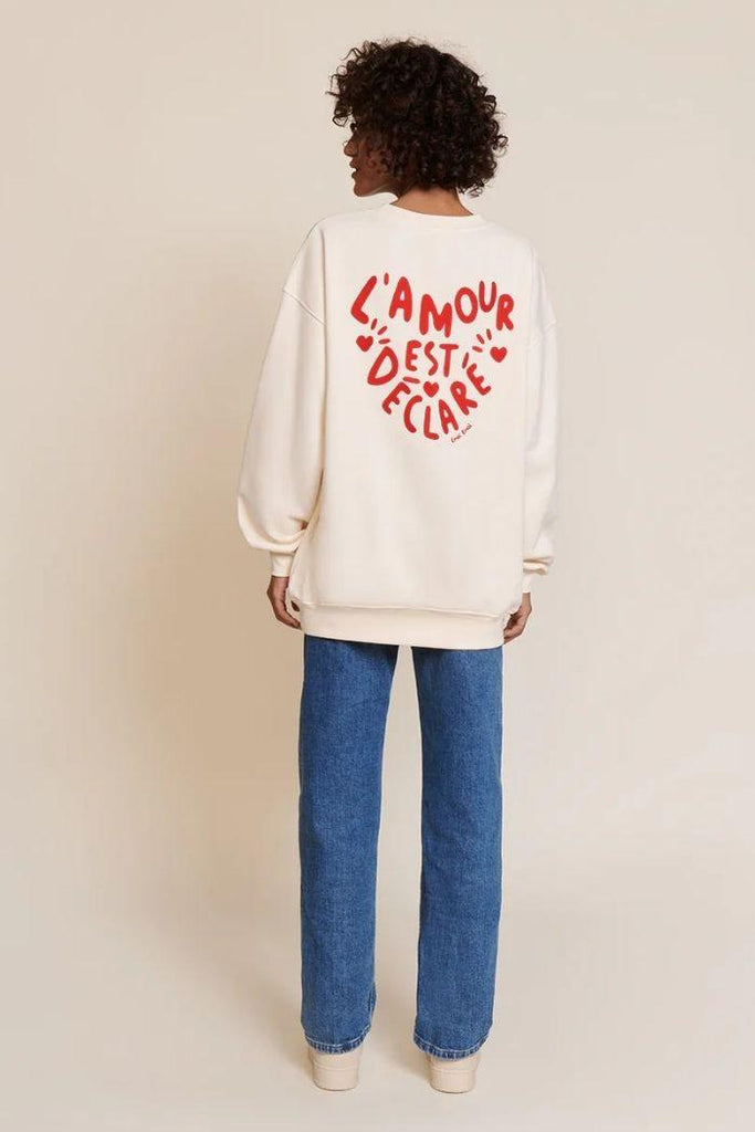 Sweat "L'amour est déclaré" en coton Bio - Mummy Nantes