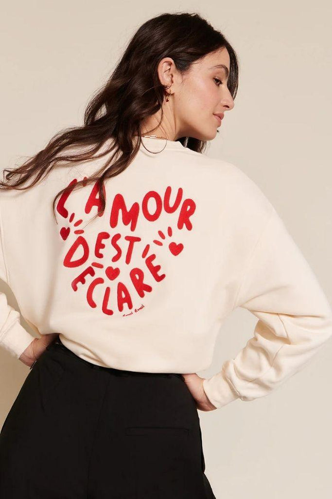 Sweat "L'amour est déclaré" en coton Bio - Mummy Nantes