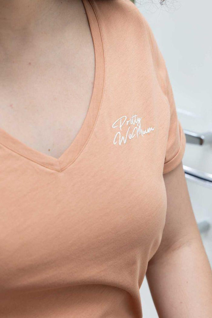 T-shirt Allaitement "Pretty Womum" - Terracotta - Mummy Nantes