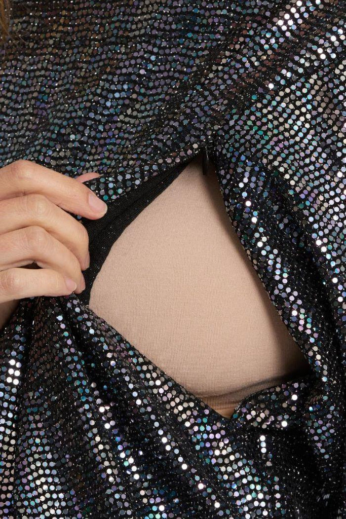 Top Grossesse & Allaitement Coco - Paillettes - Mummy Nantes
