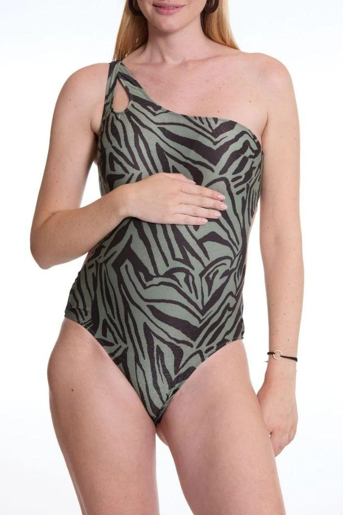 Trikini de maternité Safara - Kaki Zébré - Mummy Nantes