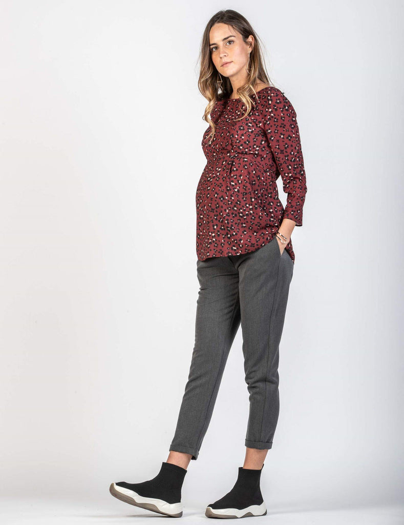 Pantalon de Grossesse en Relax Fit en Gabardine - Mummy Nantes