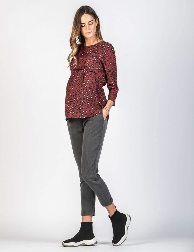 Pantalon de Grossesse en Relax Fit en Gabardine - Mummy Nantes