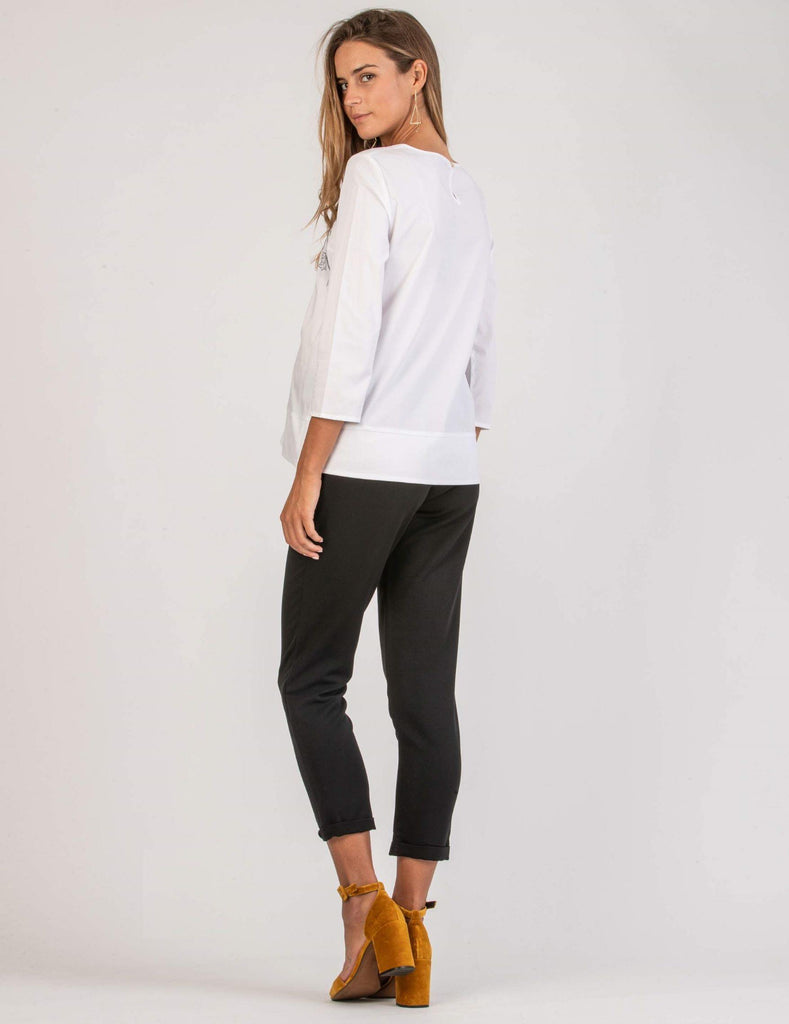 Pantalon de Grossesse en Relax Fit en Gabardine - Mummy Nantes