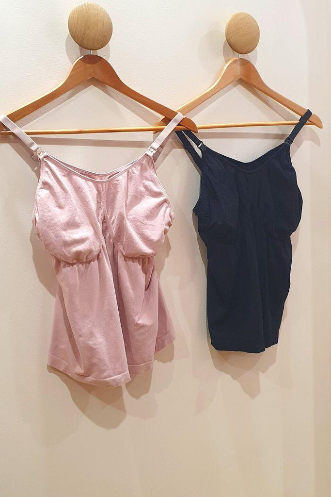 Lot de 2 débardeurs grossesse et allaitement d'occasion - Taille L - Mummy Nantes