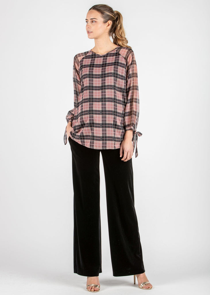 Pantalon de Grossesse Winona en Velours Satiné- Noir - Mummy Nantes