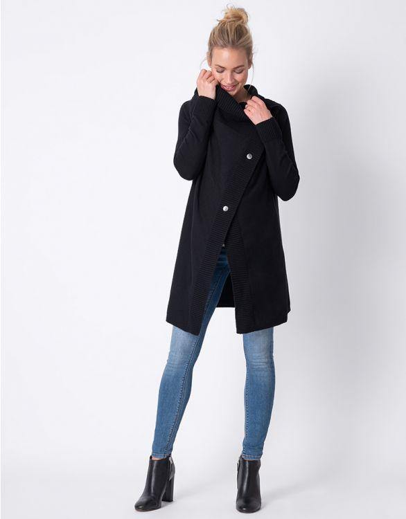 Cardigan Grossesse en Coton et Cachemire - Gris perle ou Noir - Mummy Nantes