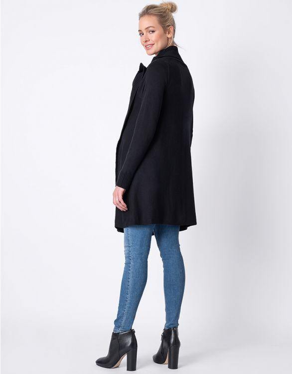Cardigan Grossesse en Coton et Cachemire - Gris perle ou Noir - Mummy Nantes
