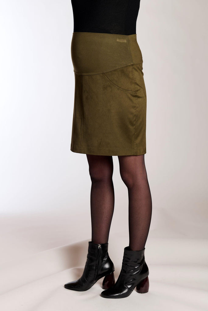 Jupe de Grossesse Doriane - Kaki - Mummy Nantes