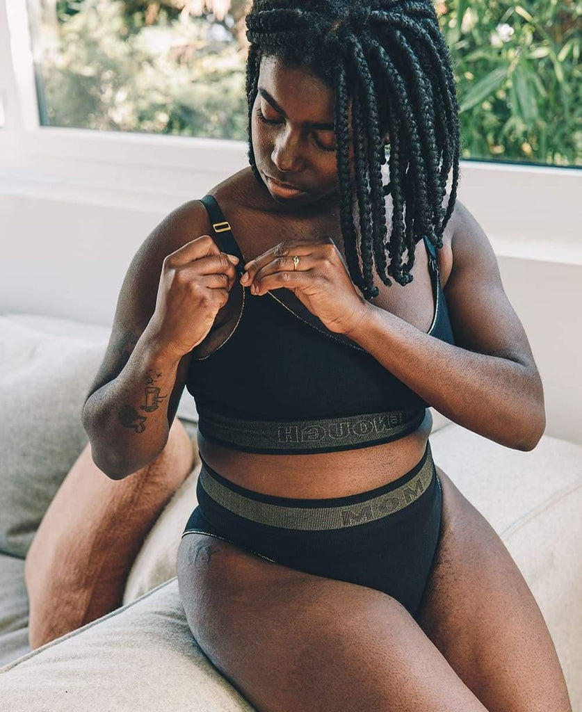 Brassière d'Allaitement sans Couture - Noir - Mummy Nantes