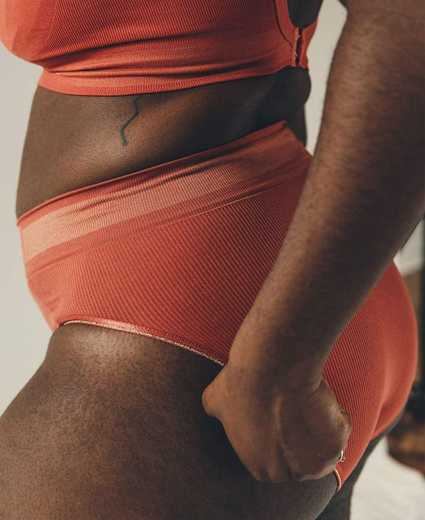 Culotte Taille Haute post-Partum Mom - Terracotta - Mummy Nantes