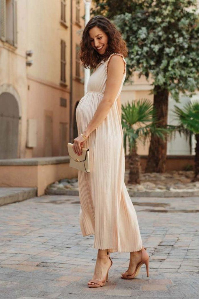 Robe Longue de Grossesse - Beatriz Nude - Mummy Nantes