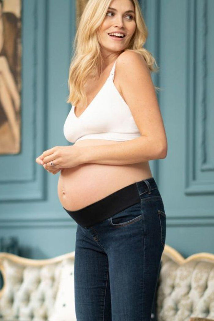 Jean Grossesse Coupe Skinny en Coton Bio Bandeau sous le Ventre - Mummy Nantes