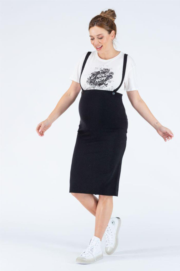 Jupe de grossesse crayon Alicia - Noir - Mummy Nantes