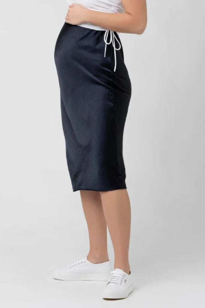 Jupe Grossesse en Satin - Marine - Mummy Nantes